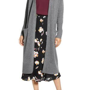 Halogen Gray Cashmere Cardigan